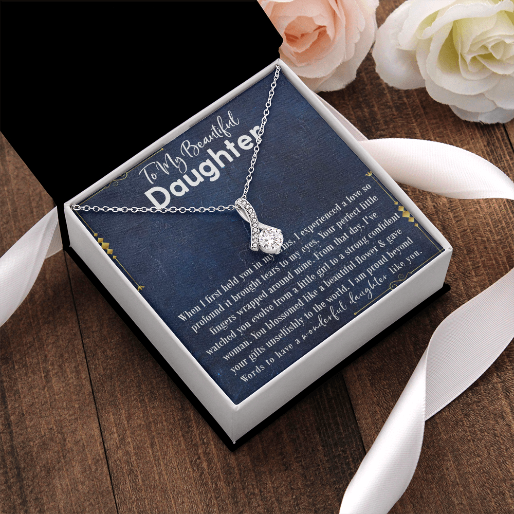 9B To My Beautiful Daughter Love Gift Luxury Alluring Beauty Necklace For Daughter