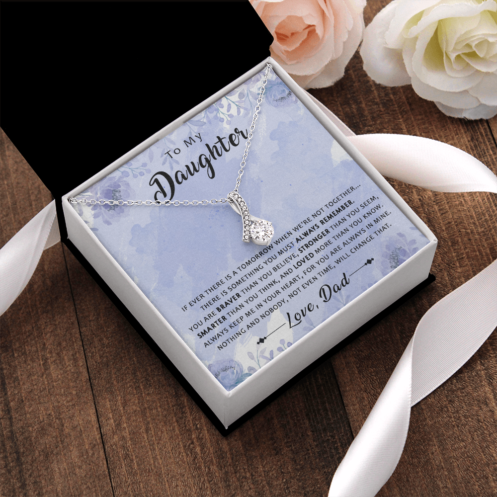 N362B To My Daughter Necklace, Daughter Father Necklace, Daughter Gift from Dad