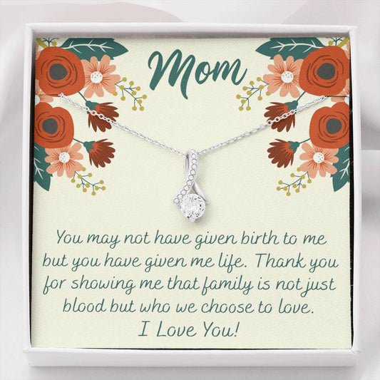 To My Mom Love Knot Necklace Gift for Stepmom Birthday Present Idea for Mother