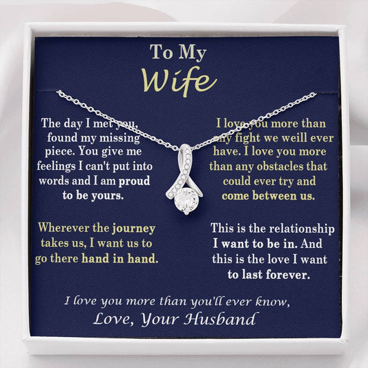 To My Wife, Necklace for My Wife Heart Necklace - Birthday, Anniversary Gift 369