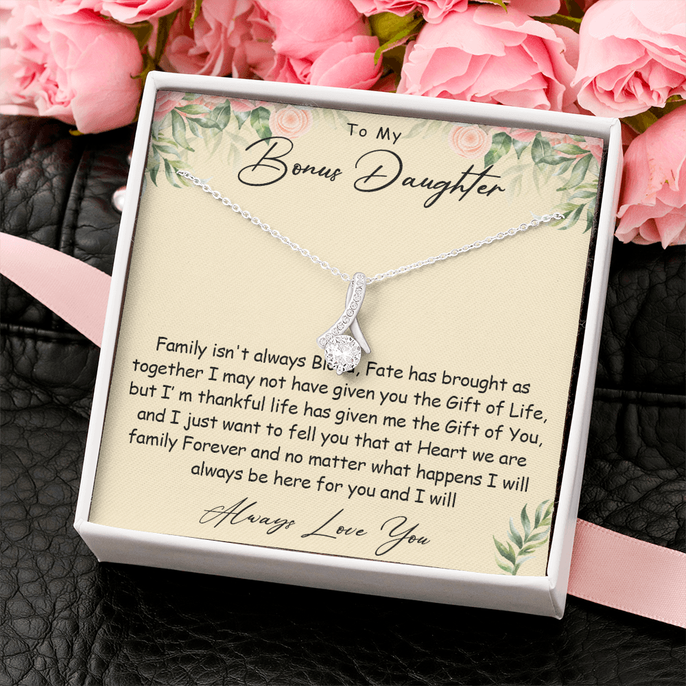 N360B To my Bonus Daughter Necklace, Bonus Daughter, Step Daughter Gift