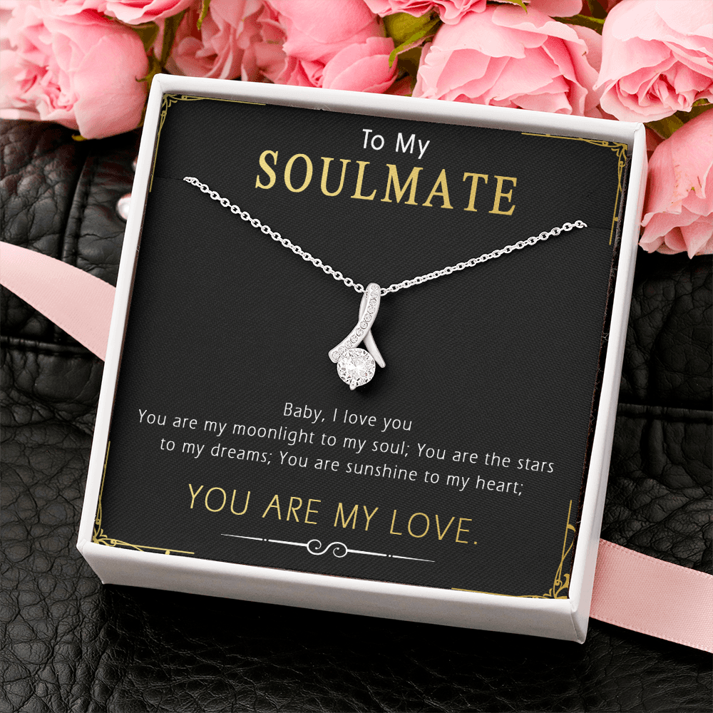 420B To My Soulmate Necklace, Gift For Wife Girlfriend From Husband, Birthday Gifts