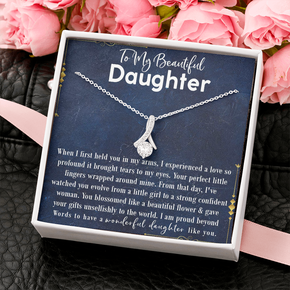 9B To My Beautiful Daughter Love Gift Luxury Alluring Beauty Necklace For Daughter