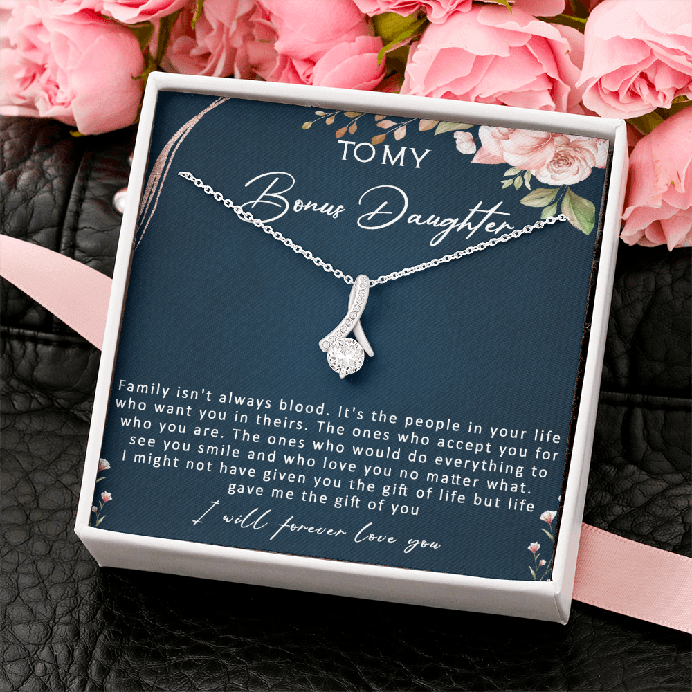 N359B To my Bonus Daughter Necklace, Bonus Daughter, Step Daughter Gift