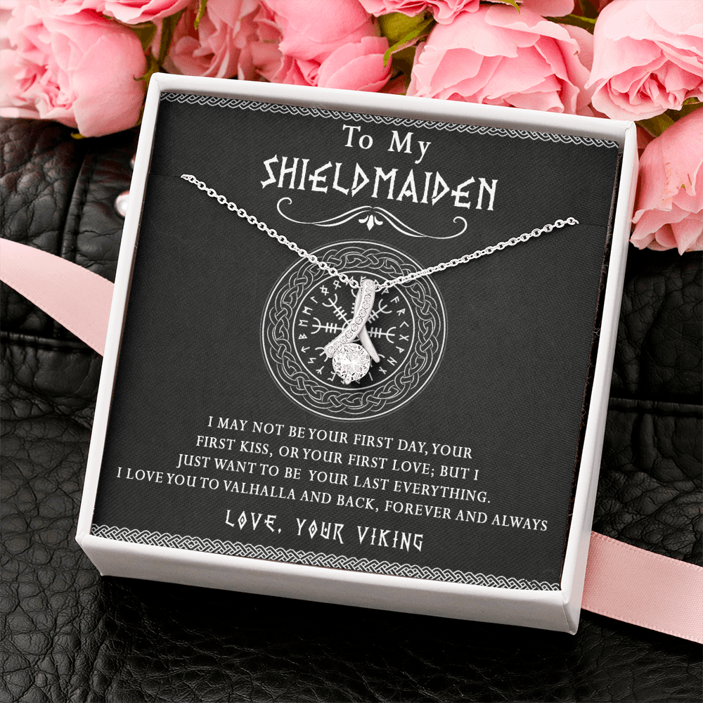 171B Necklace Gift To My Shieldmaiden, Viking Jewelry For Women, Her, Wife, Soulmate