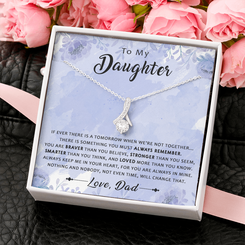 N362B To My Daughter Necklace, Daughter Father Necklace, Daughter Gift from Dad