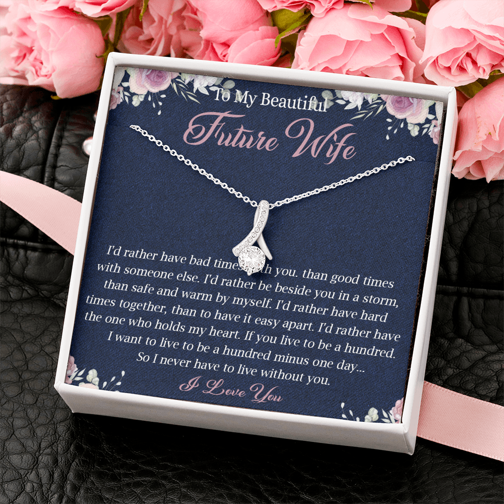 N363B To My Future Wife necklace, Future Wife Necklace Gift - Fiance Necklace Gift