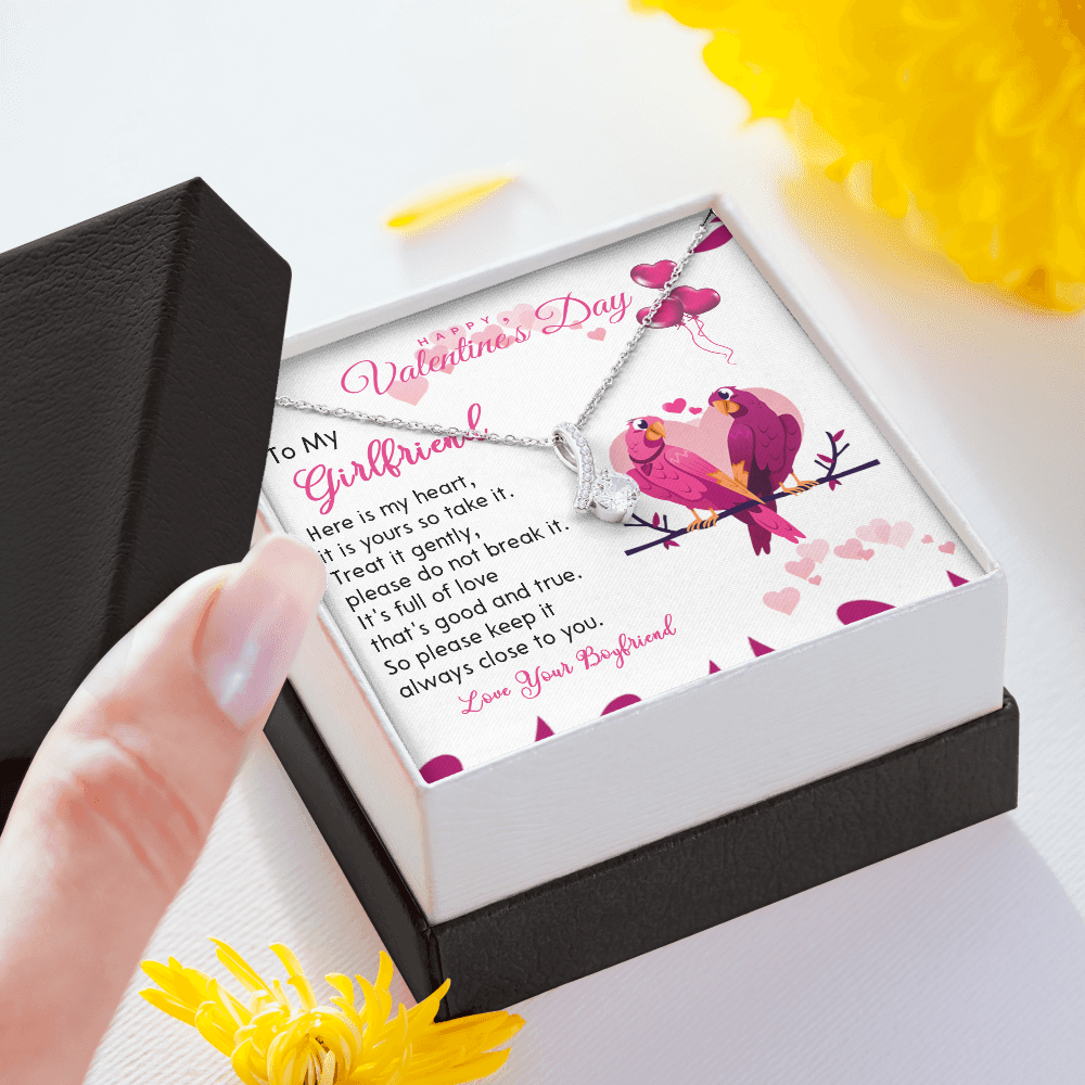 194B - Necklace To my Wife, Happy Valentine's Day Gift, Couple Love Bird Women Necklace