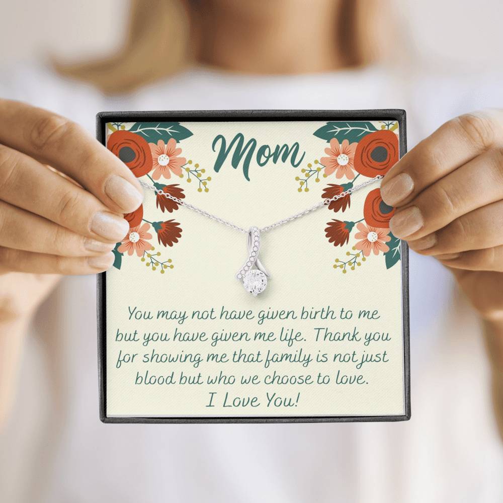 To My Mom Love Knot Necklace Gift for Stepmom Birthday Present Idea for Mother