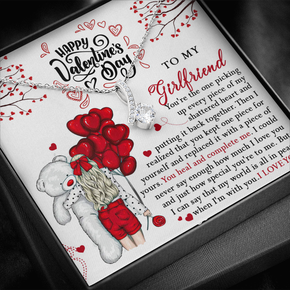 218B - Valentine Gift To my Girlfriend Knot Necklace from Boyfriend, Cute Love Gift