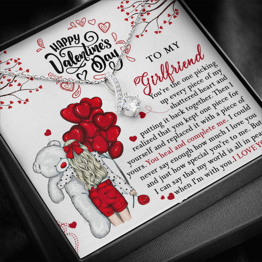 218B - Valentine Gift To my Girlfriend Knot Necklace from Boyfriend, Cute Love Gift
