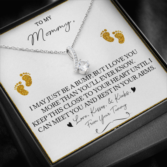 136B Necklace To My Mommy, Gift for New Mom, Perfect Necklace Gift for Wife, Women