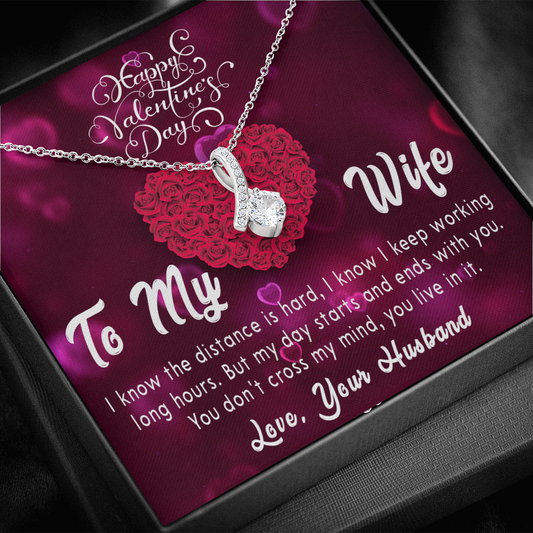 189B Valentine's Day Gift Necklace for Wife, Your Love Necklace, I Love You Forever