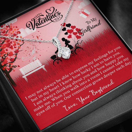 205B - Necklace to my Wife, I LOVE YOU Couple Gift from Husband, Happy Valentine's Day