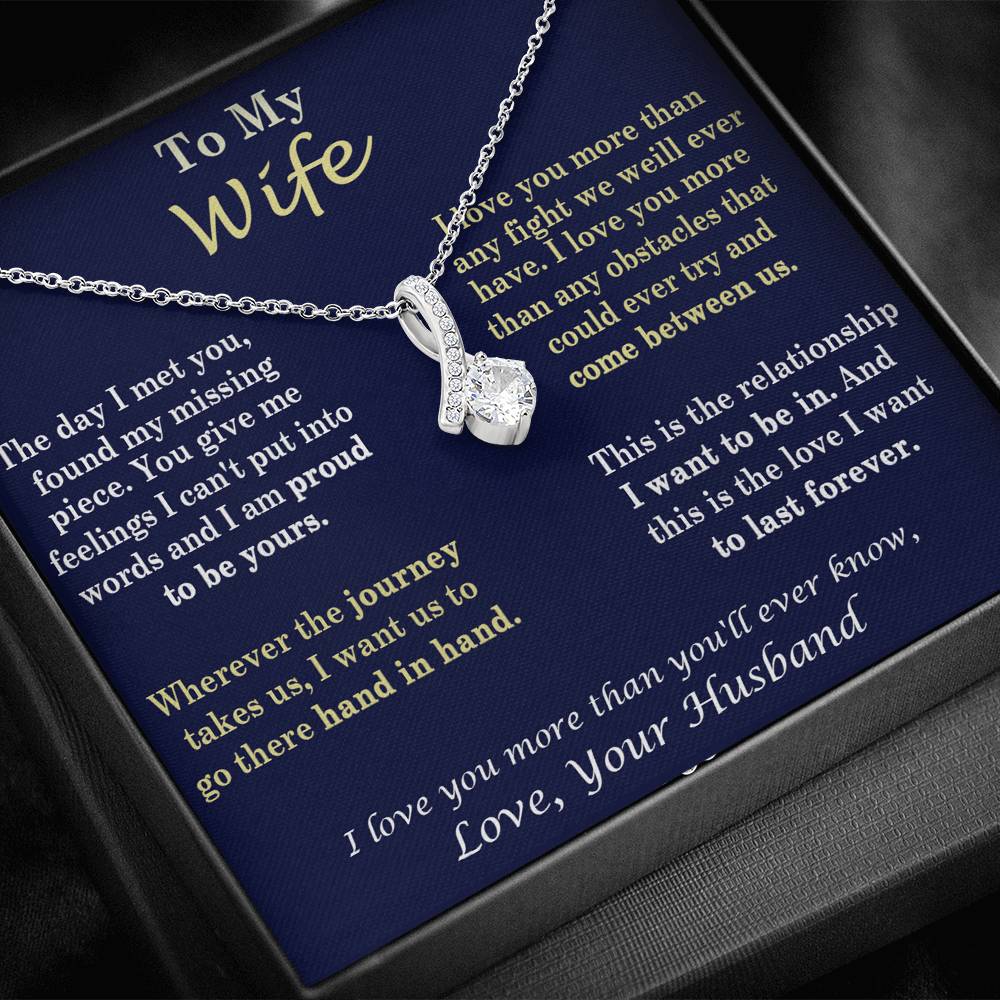 To My Wife, Necklace for My Wife Heart Necklace - Birthday, Anniversary Gift 369