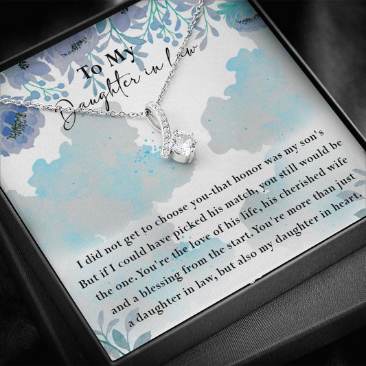 134B Necklace My Daughter In Law, Gift for Beautiful Daughter, My Daughter In Heart