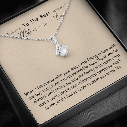 133B Necklace To My Mother In Law, Necklace Gift for Mom, Women, Birthday Gift