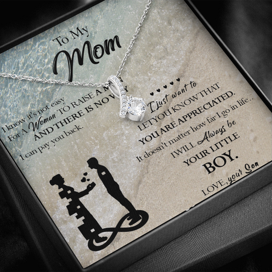 129B Necklace To My Mom, Gift for Mom from Son, Birthday Gift, Mother Necklace Gift