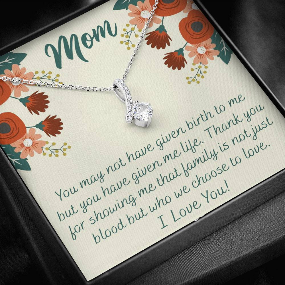 To My Mom Love Knot Necklace Gift for Stepmom Birthday Present Idea for Mother