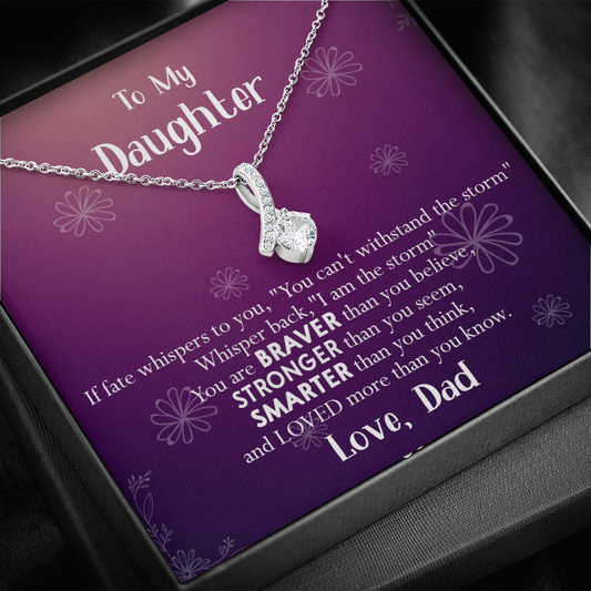 155B Necklace To My Daughter, Gift for Her, Women Necklace, Birthday Gift from Dad