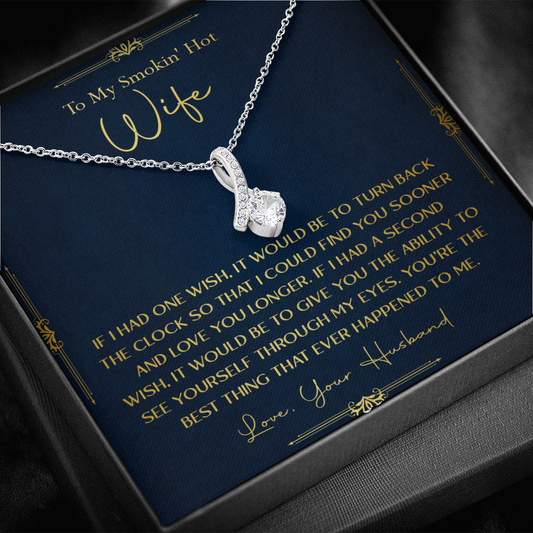 170B Necklace Gift To My Smokin Hot Wife, Gift for Her From Husband, Valentine Gift