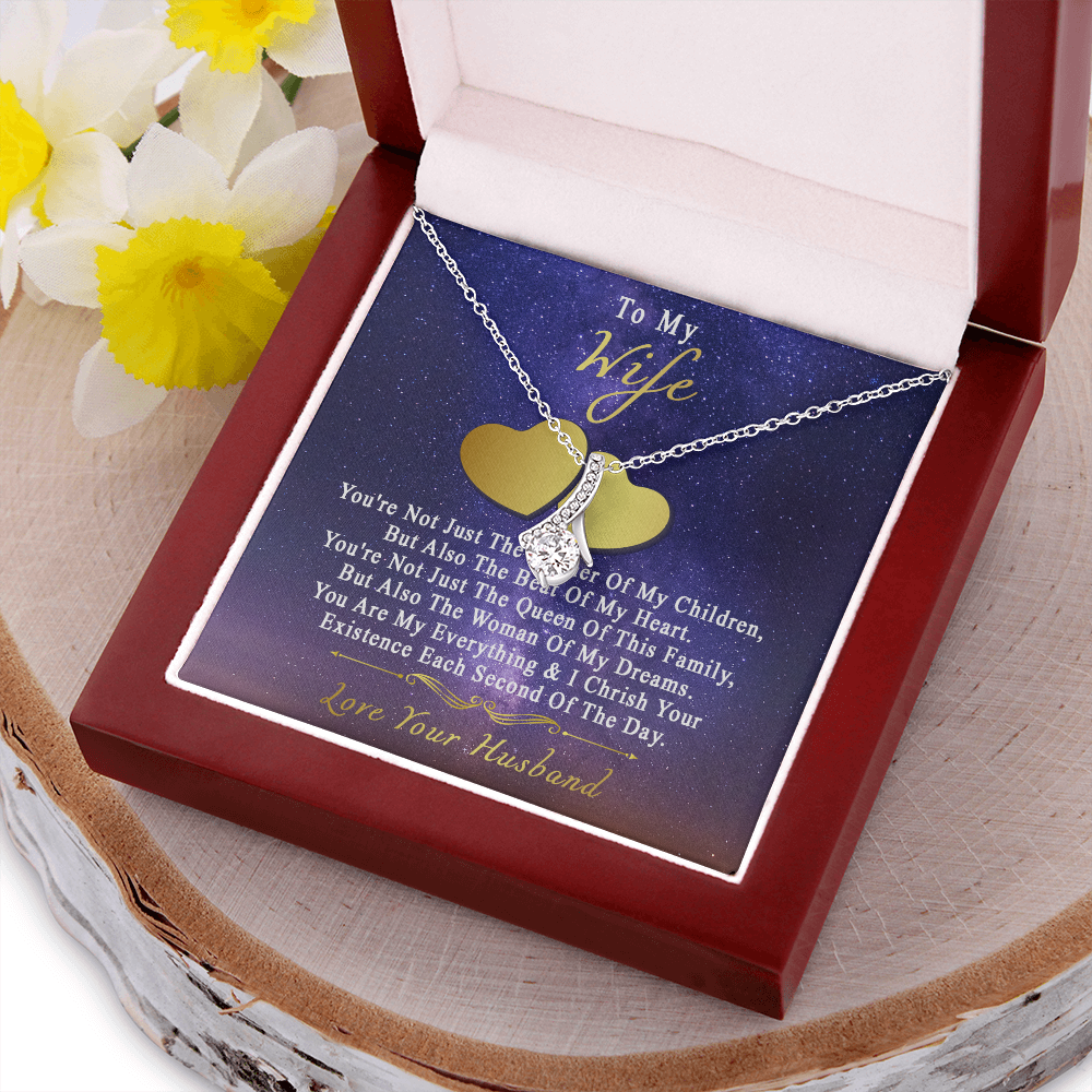 75B Necklace To My Wife, Perfect Gift for Her From Husband, I LOVE YOU Necklace Gift