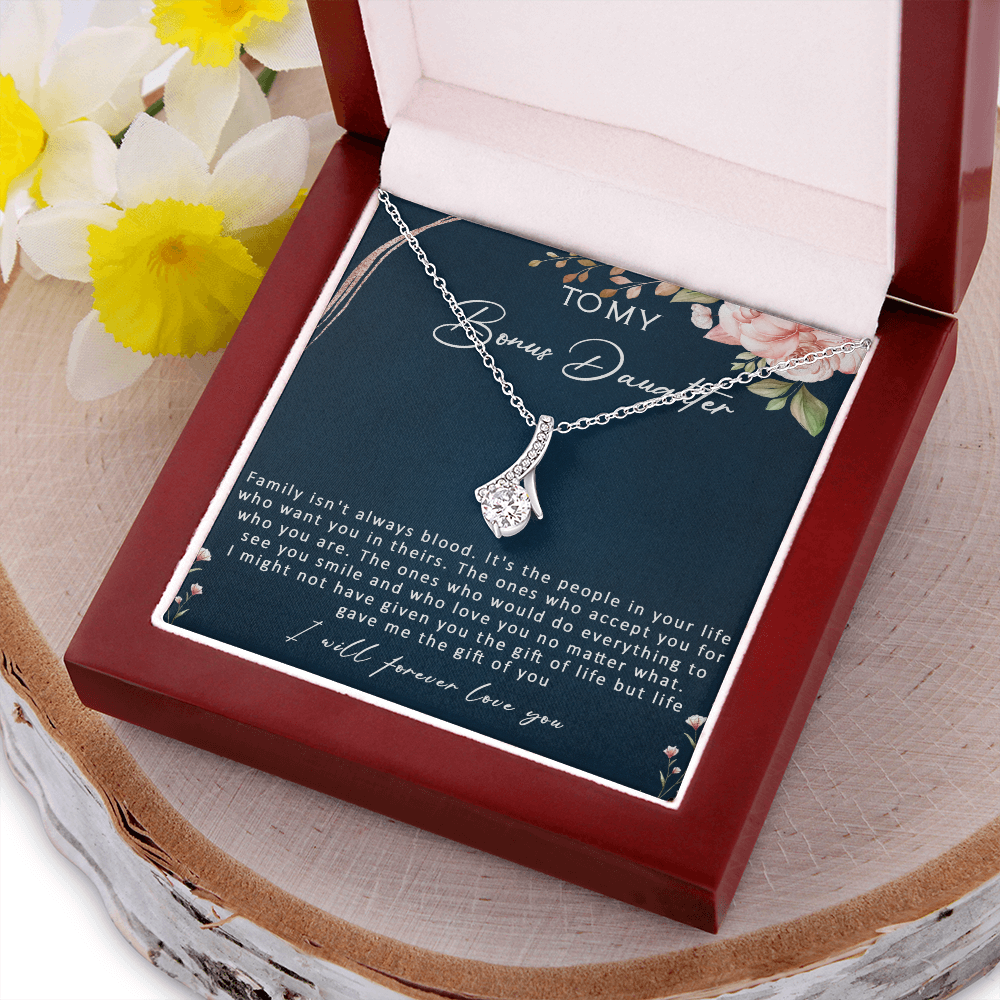 N359B To my Bonus Daughter Necklace, Bonus Daughter, Step Daughter Gift