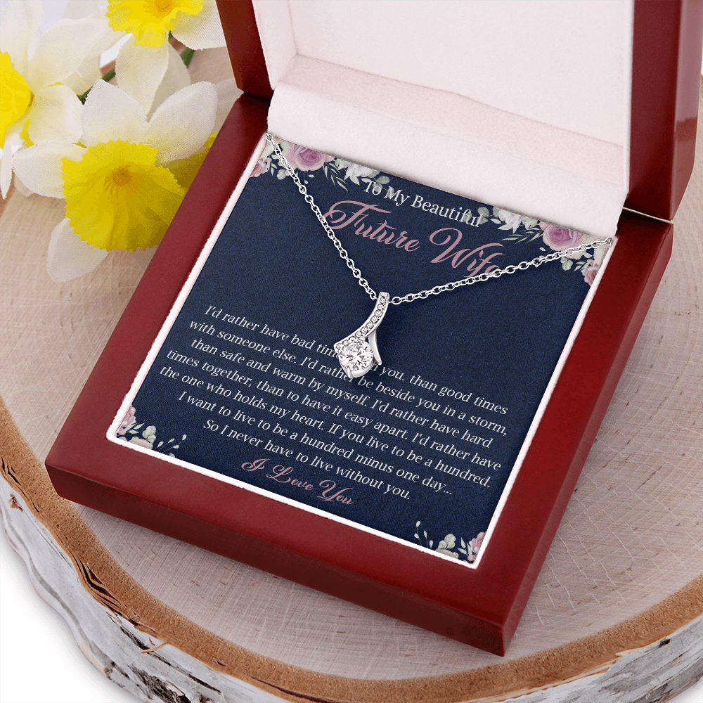N363B To My Future Wife necklace, Future Wife Necklace Gift - Fiance Necklace Gift