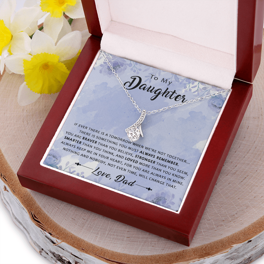 N362B To My Daughter Necklace, Daughter Father Necklace, Daughter Gift from Dad