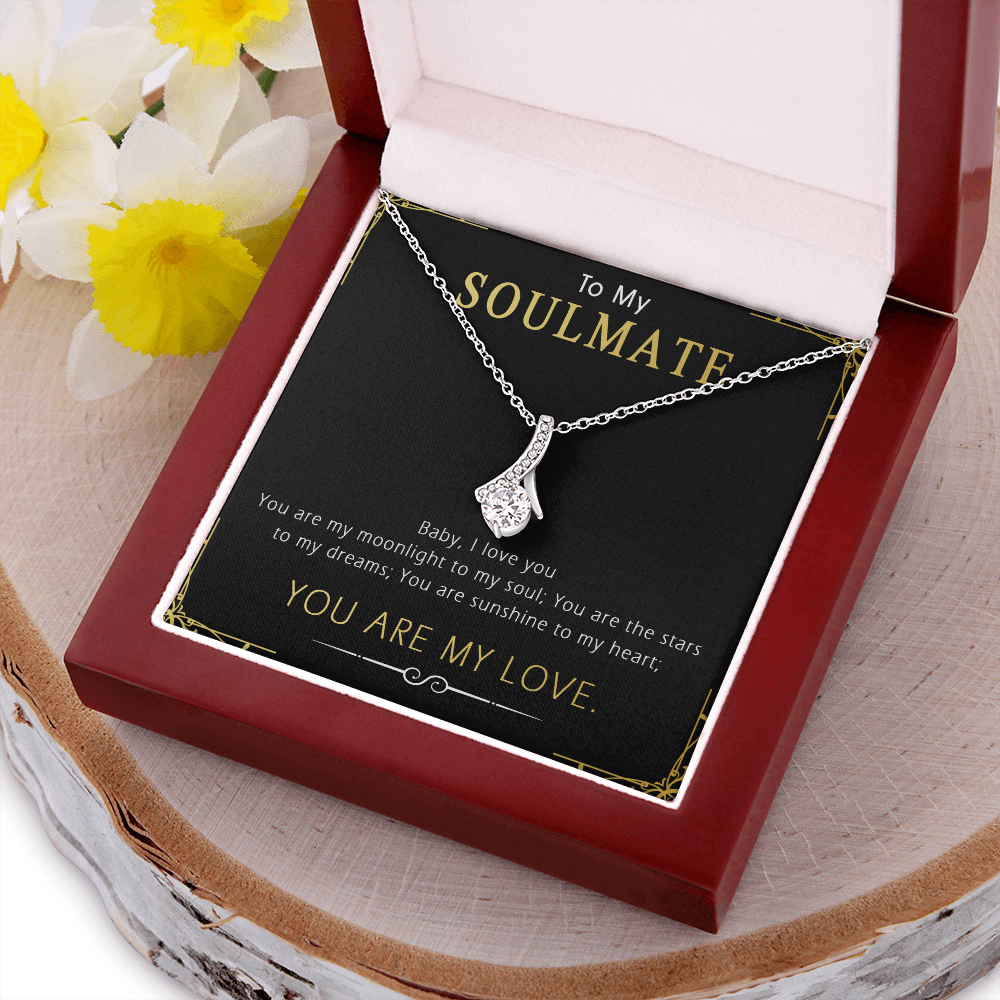 420B To My Soulmate Necklace, Gift For Wife Girlfriend From Husband, Birthday Gifts