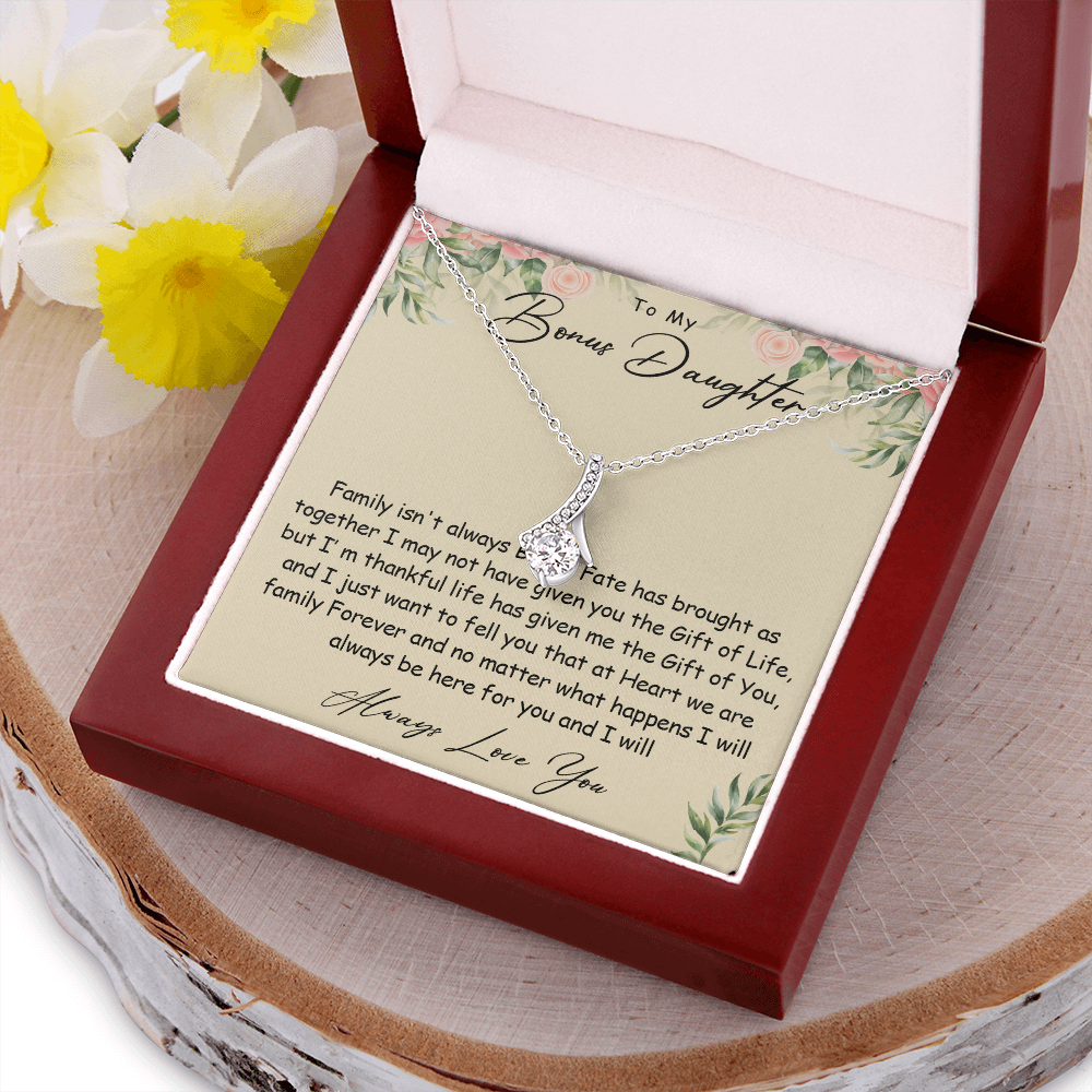 N360B To my Bonus Daughter Necklace, Bonus Daughter, Step Daughter Gift