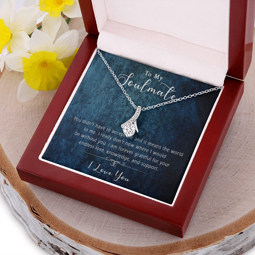421B Wife Necklace Gift, To My Soulmate Necklace Gift, Anniversary Necklace Gift