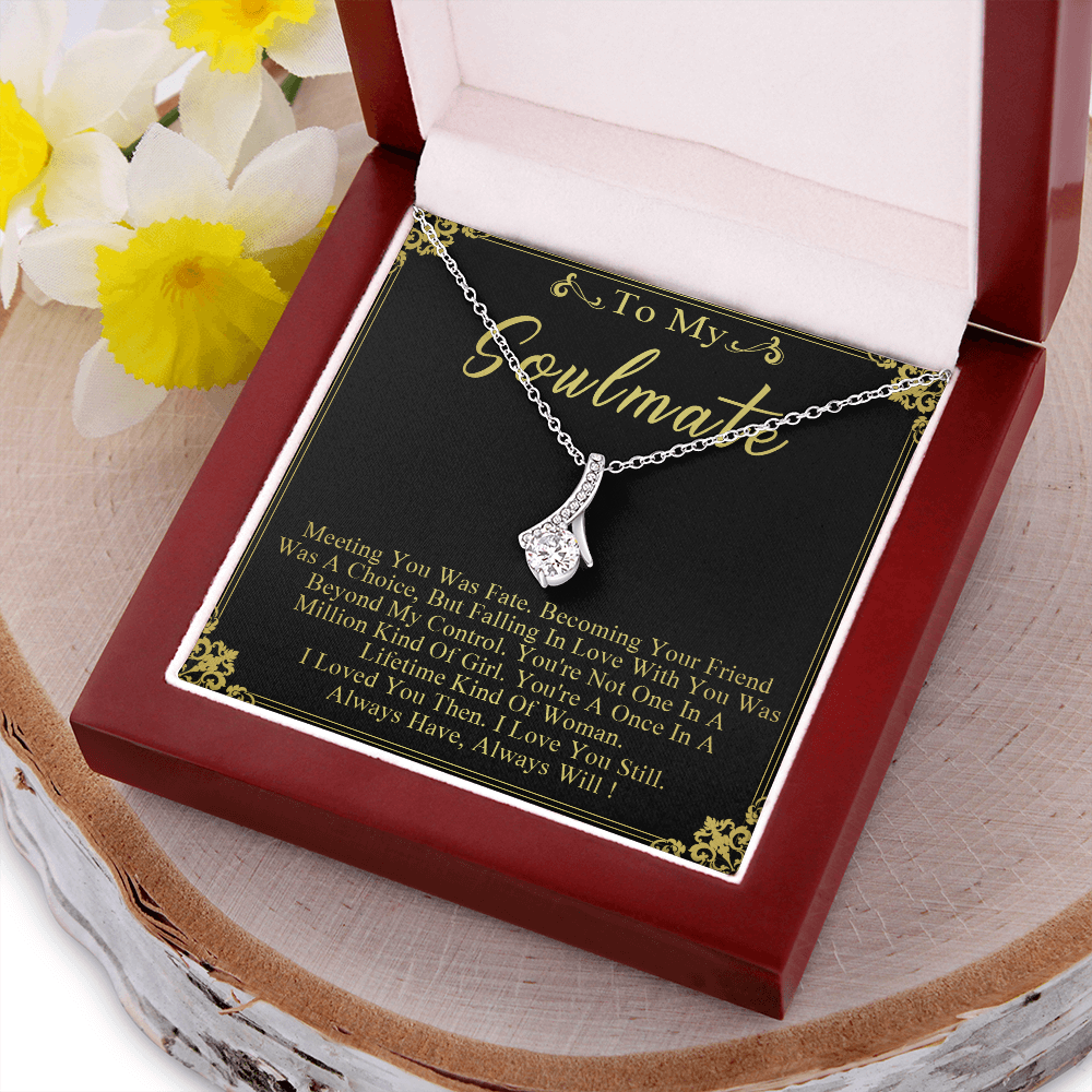 N358B To My Soulmate Necklace Engagement Anniversary Gift for Her Birthday