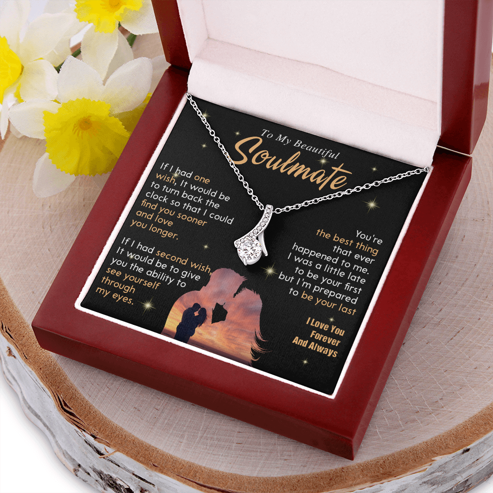 N352B To My Soulmate Necklace, Gift For Wife Girlfriend From Husband, Valentines Day