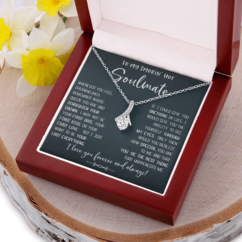 N372B To My Soulmate Necklace, Valentines Gift For Her Birthday Gift For Soulmate Wife