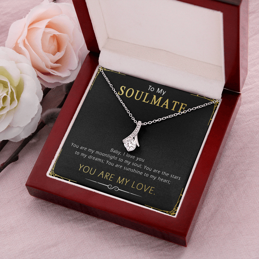 420B To My Soulmate Necklace, Gift For Wife Girlfriend From Husband, Birthday Gifts