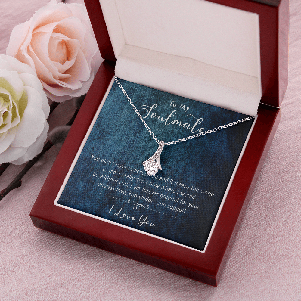 421B Wife Necklace Gift, To My Soulmate Necklace Gift, Anniversary Necklace Gift