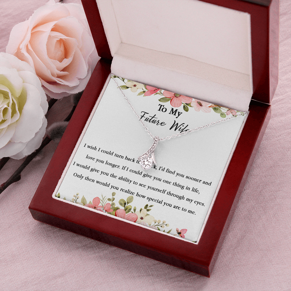 67B Necklace To My Future Wife/Girlfriend, Women Necklace for Her I LOVE YOU Forever