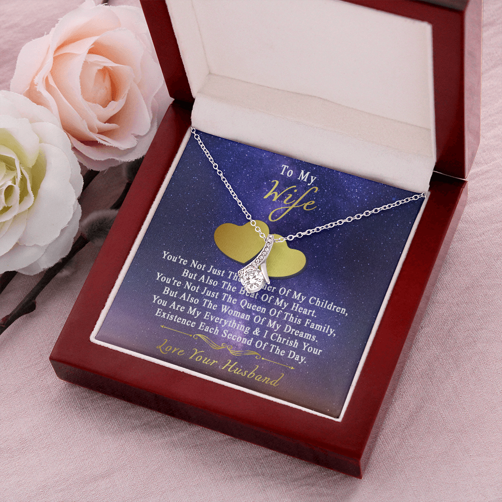 75B Necklace To My Wife, Perfect Gift for Her From Husband, I LOVE YOU Necklace Gift