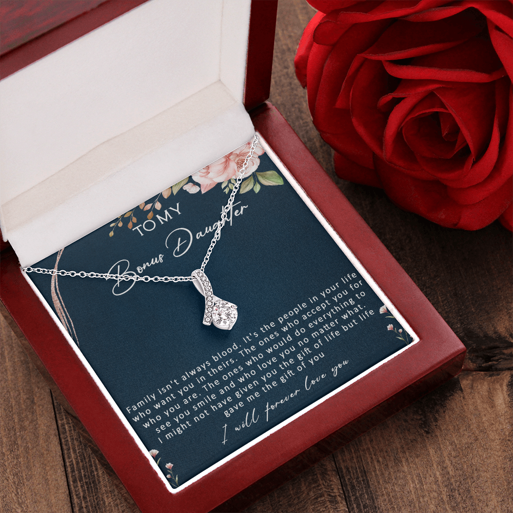 N359B To my Bonus Daughter Necklace, Bonus Daughter, Step Daughter Gift
