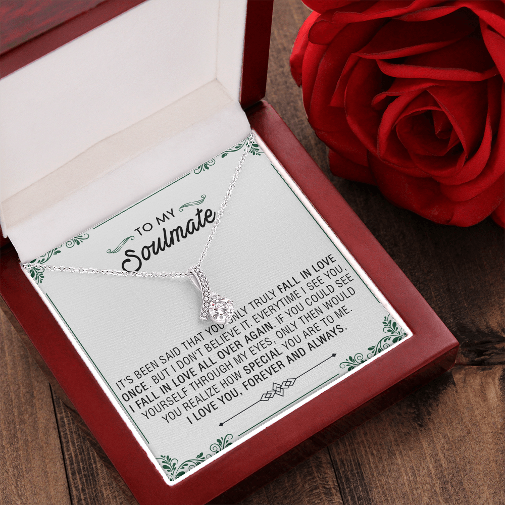 N353B To My Soulmate Necklace Engagement Anniversary Gift for Her Birthday