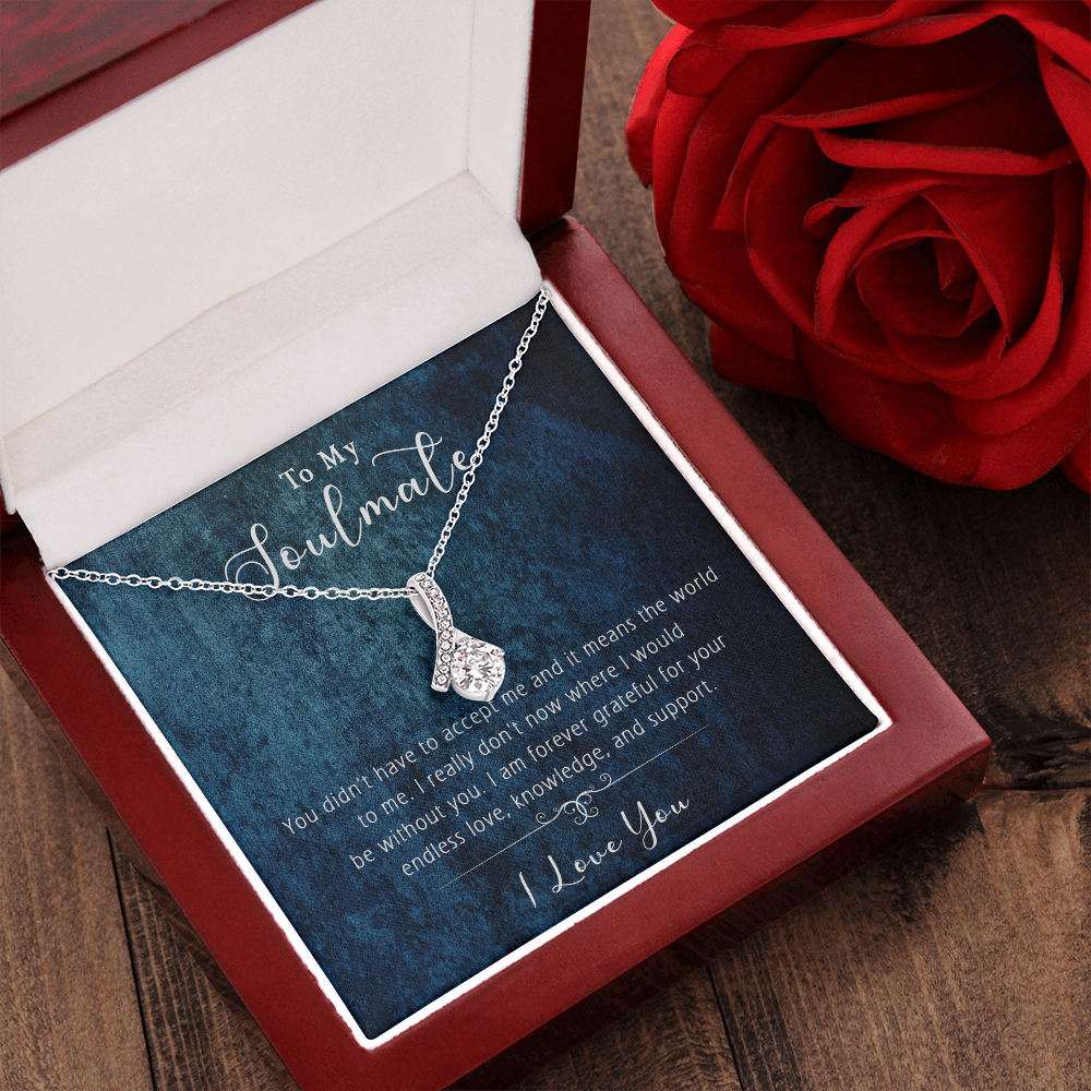 421B Wife Necklace Gift, To My Soulmate Necklace Gift, Anniversary Necklace Gift