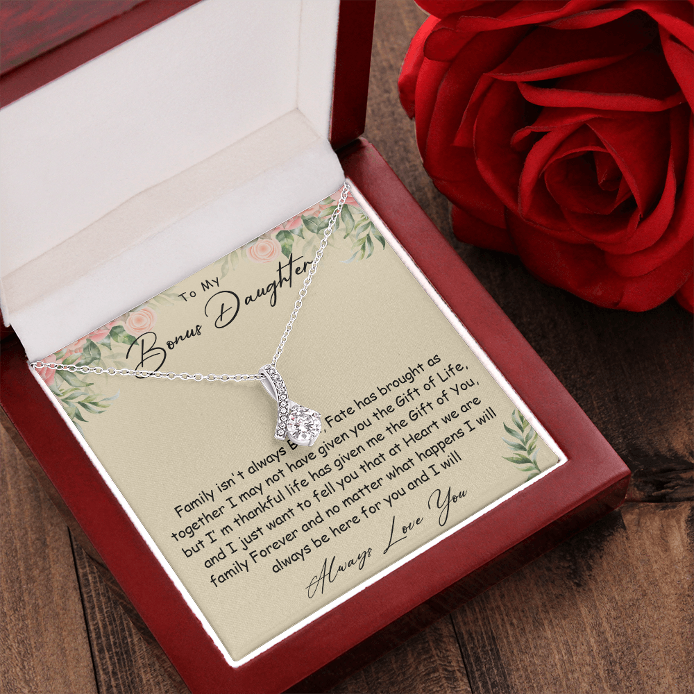 N360B To my Bonus Daughter Necklace, Bonus Daughter, Step Daughter Gift