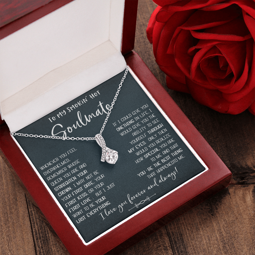 N372B To My Soulmate Necklace, Valentines Gift For Her Birthday Gift For Soulmate Wife