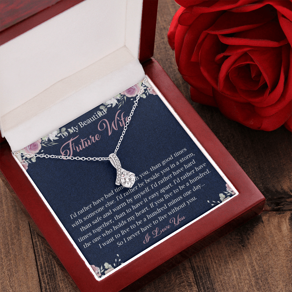N363B To My Future Wife necklace, Future Wife Necklace Gift - Fiance Necklace Gift