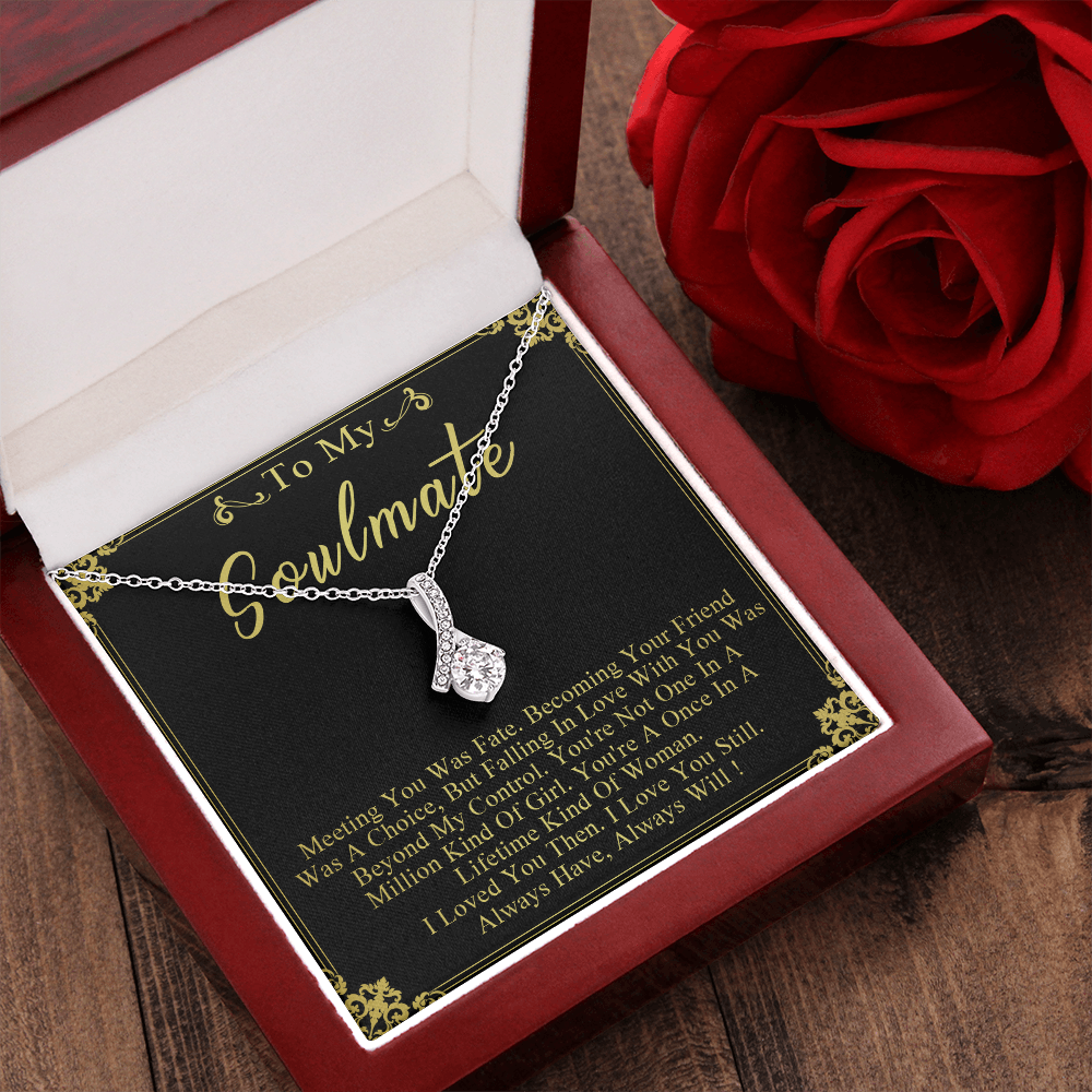 N358B To My Soulmate Necklace Engagement Anniversary Gift for Her Birthday