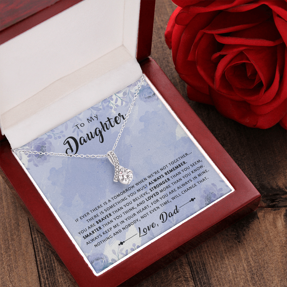 N362B To My Daughter Necklace, Daughter Father Necklace, Daughter Gift from Dad