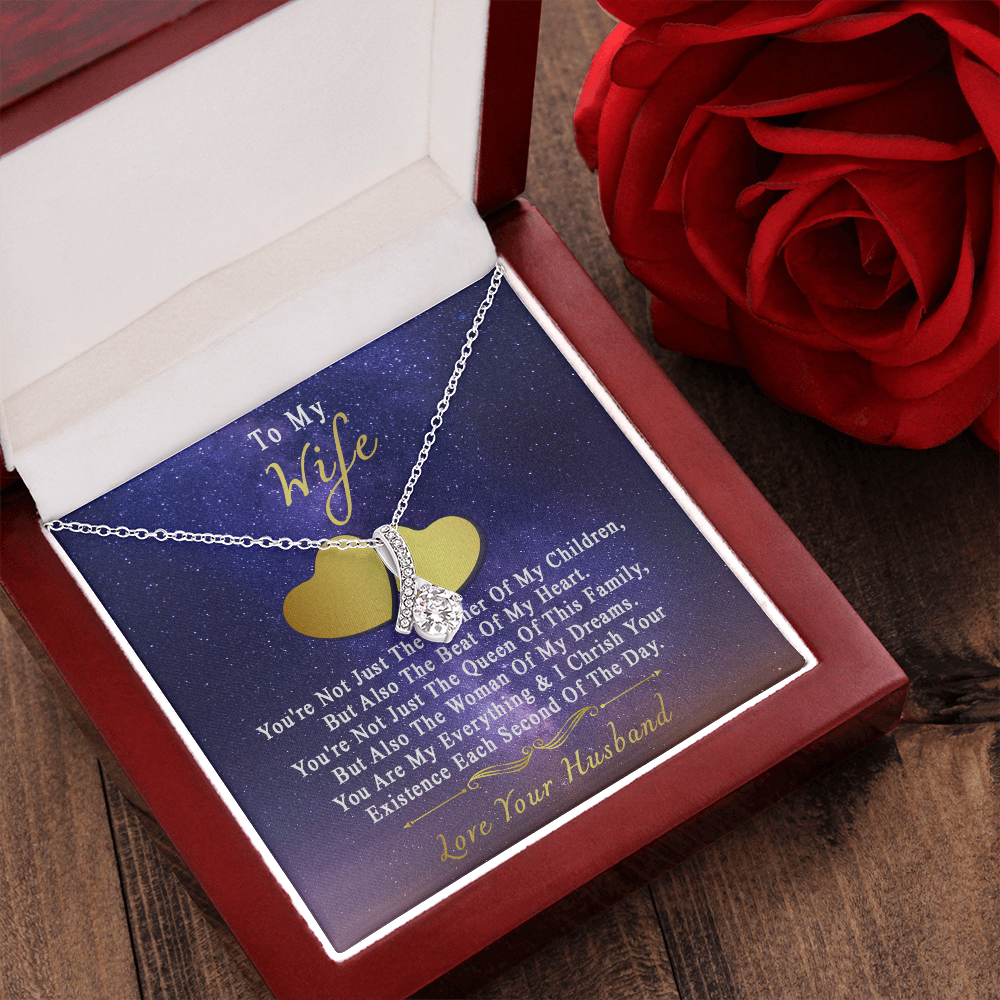 75B Necklace To My Wife, Perfect Gift for Her From Husband, I LOVE YOU Necklace Gift