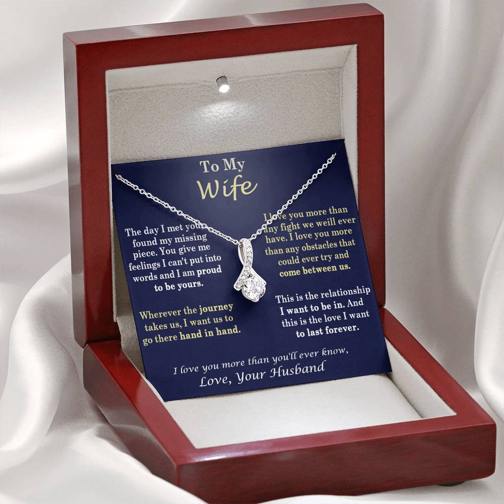 To My Wife, Necklace for My Wife Heart Necklace - Birthday, Anniversary Gift 369