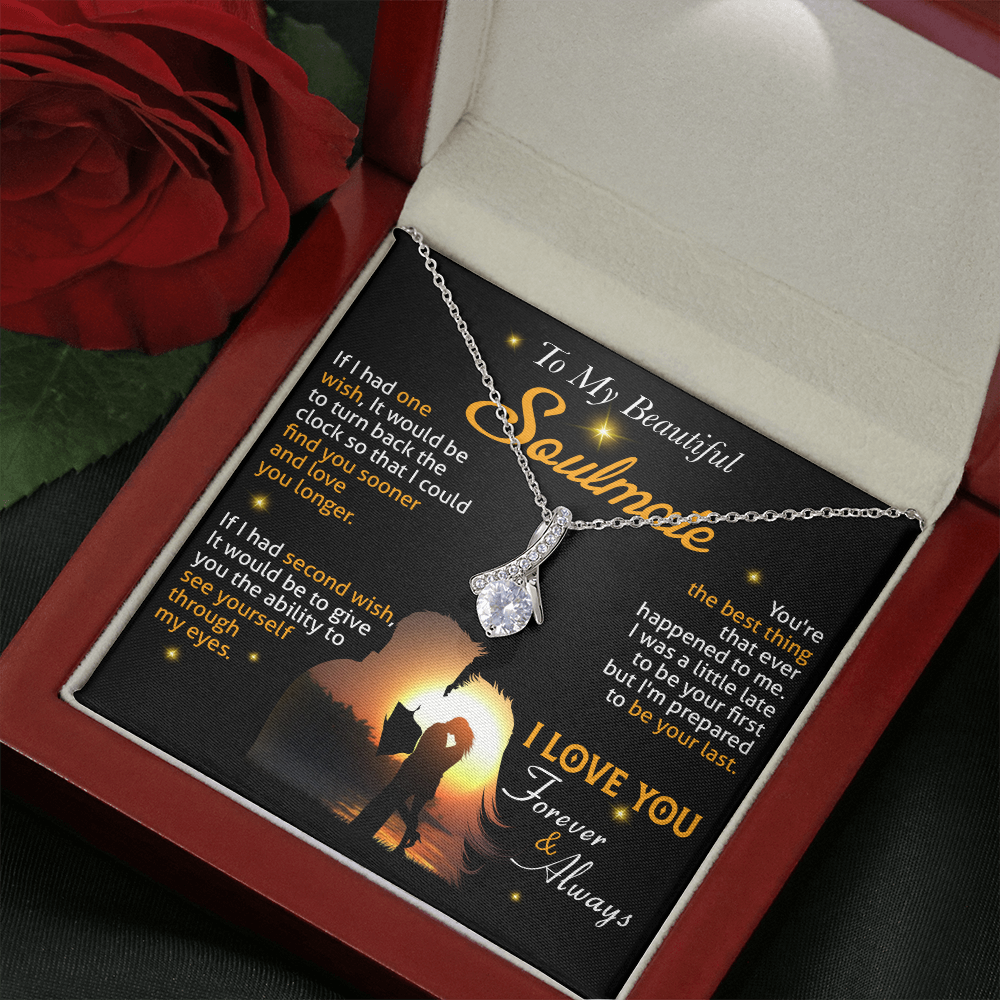 N0B To My Soulmate Necklace, Gift For Wife Girlfriend From Husband, Valentines Day